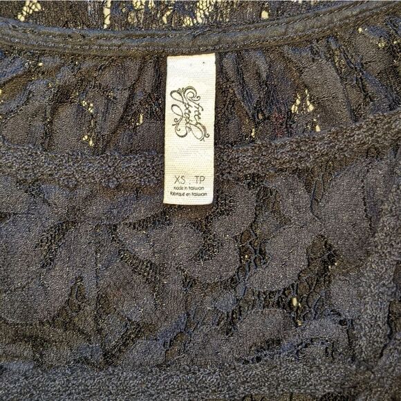 Free People Black Lace Top - Picture 7 of 8